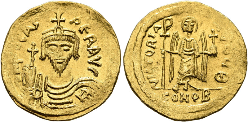 Phocas, 602-610. Solidus (Gold, 21 mm, 4.50 g, 7 h), Constantinopolis. δ N FOCAS...