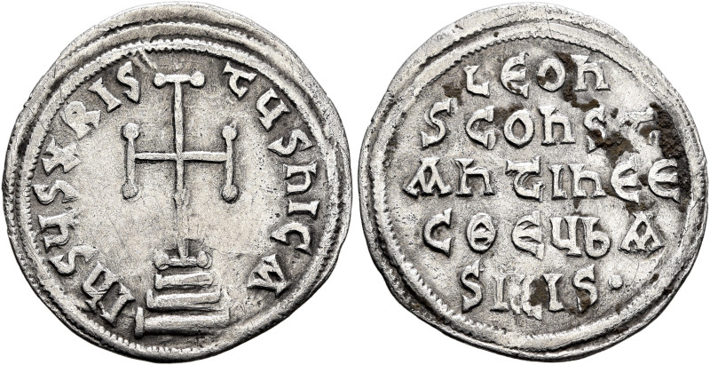 Leo IV the Khazar, 775-780. Miliaresion (Silver, 23 mm, 2.00 g, 12 h), Constanti...