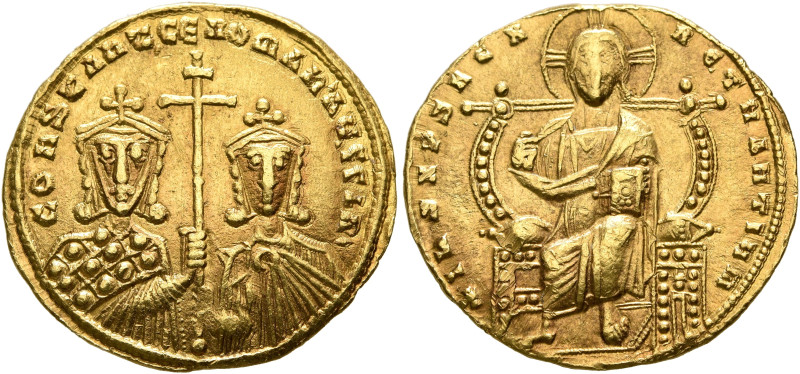 Constantine VII Porphyrogenitus, with Romanus II, 913-959. Solidus (Gold, 20 mm,...