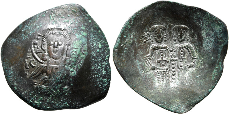 Alexius III Angelus-Comnenus, 1195-1203. Trachy (Billon, 27 mm, 3.00 g, 6 h), Co...