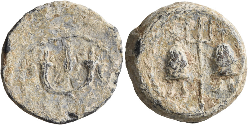 GREEK. Anonymous, 3rd-1st centuries BC. Tessera (Lead, 23 mm, 12.80 g). Large tr...