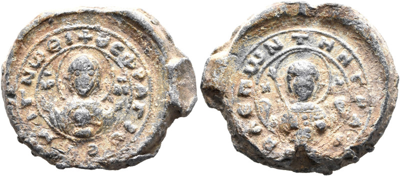 Anonymous, 11th century. Seal (Lead, 23 mm, 10.16 g, 12 h). +૪ CΦPAΓIC ЄIMI ΓNⲰΘ...