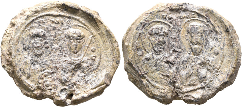 Anonymous, 11th century. Seal (Lead, 29 mm, 15.58 g, 12 h). Facing, nimbate bust...