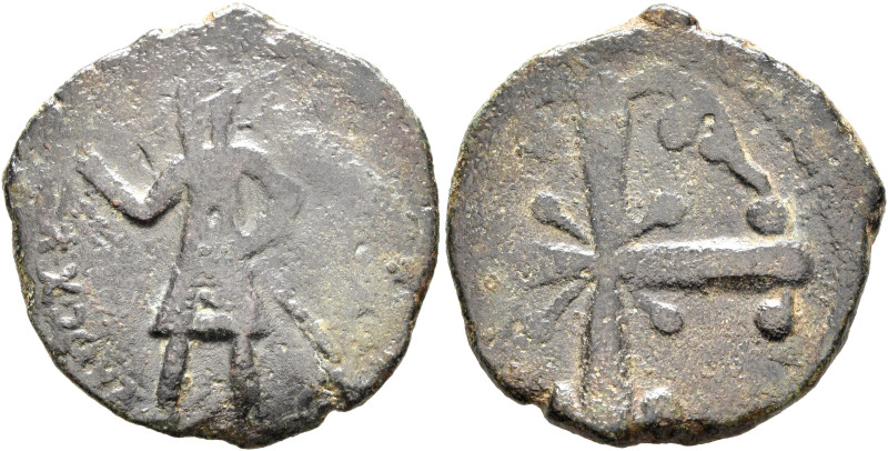 CRUSADERS. Edessa. Baldwin II, second reign, 1108-1118. Follis (Bronze, 23 mm, 4...