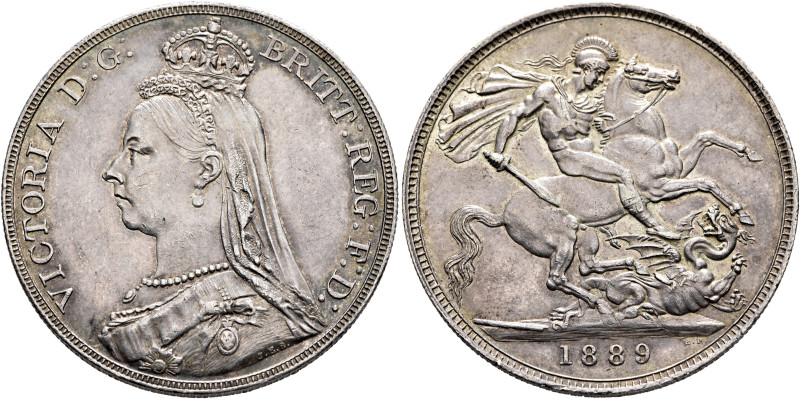 BRITISH, Hanover. Victoria, 1837-1901. Crown 1889 (Silver, 39 mm, 28.32 g, 12 h)...