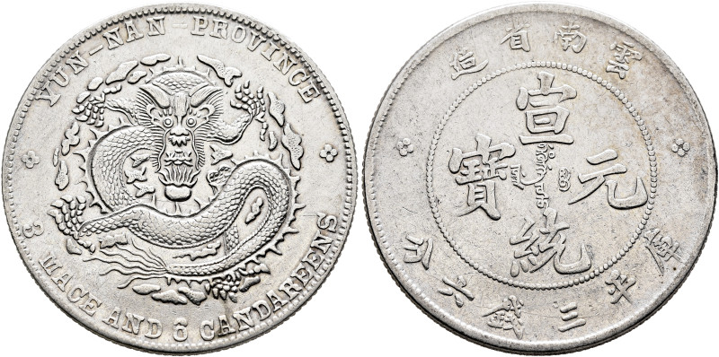 CHINA, Qīng dynasty. Dézōng (Guāngxù), 1875-1908. 3 Mace 6 Candareens - 50 Cents...