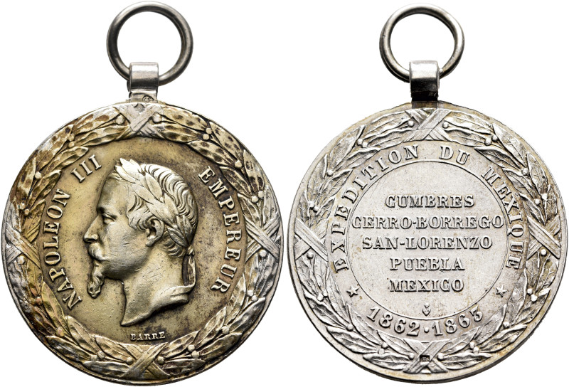 FRANCE, Second Empire. Napoléon III, 1852-1870. Medal 1863 (Silver, 31 mm, 14.24...