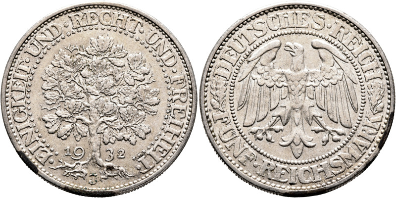 GERMANY. Weimarer Republik. 1918-1933. 5 Reichsmark 1931 (Silver, 36 mm, 24.93 g...