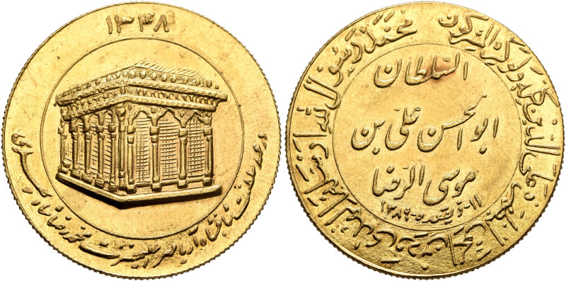 IRAN, Pahlavis. Muhammad Reza Shah, AH 1360-1398 / AD 1941-1979. Medal (Gold, 28...