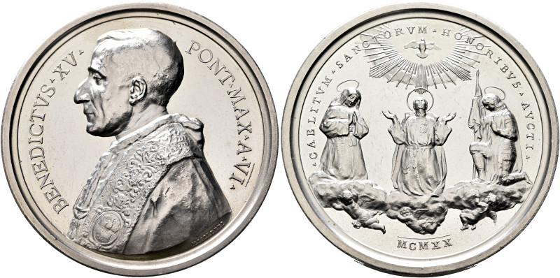 ITALY. Papal Coinage. Benedict XV, 1914-1922. Medal 1920 (Silver, 44 mm, 34.80 g...