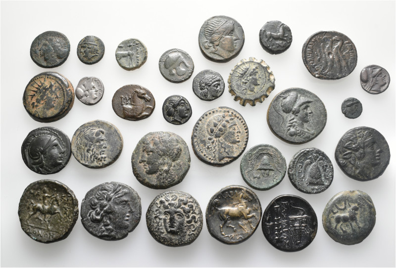 A lot containing 2 silver and 27 bronze coins. All: Greek. Good fine to good ver...