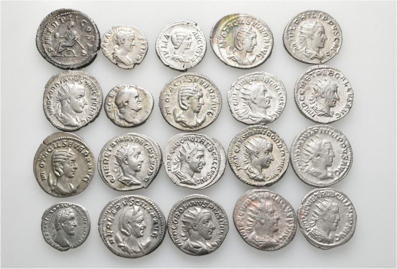 A lot containing 20 silver coins. All: Roman Imperial. Very fine to good very fi...