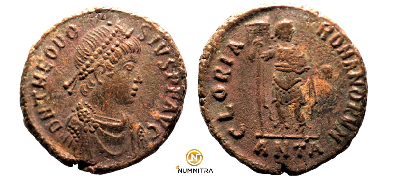 Theodosius I. (392-395 AD). Follis. (21mm, 5,41g) Antioch. Obv: DN THEODOSIVS PF...