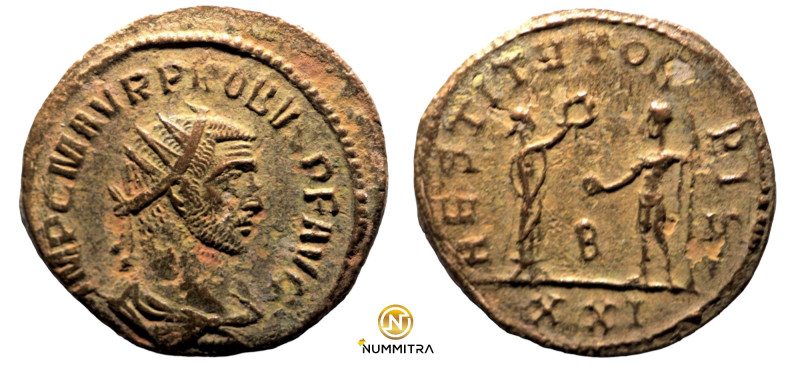 Probus. (276-282 AD). Æ Antoninian. (21mm, 3,25g) Antioch. Obv: IMP C M AVR PROB...