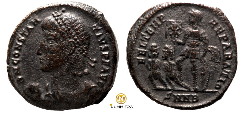 Constantinus II. (337-361 AD). Follis. (20mm, 4,10g) Antioch. Obv: D N CONSTANTI...