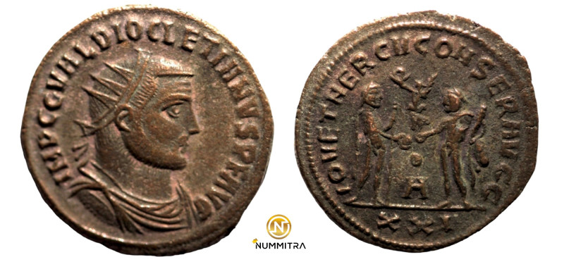 Diocletian. (285 AD). Æ Antoninian. (22mm, 3,67g) Antioch. Obv: IMP C C VAL DIOC...