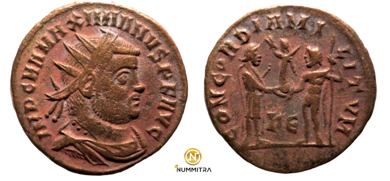 Maximianus. (285-295 AD). Æ Antoninian. (21mm, 4,23g) Antioch. Obv: IMP CMA MAXI...