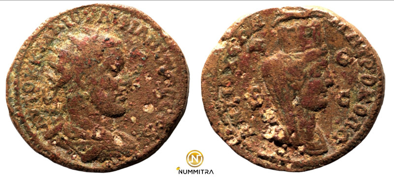 Trebonianus Gallus. (251-253 AD). Æ Bronze. (29mm, 20,65g) Seleucis and Pieria. ...