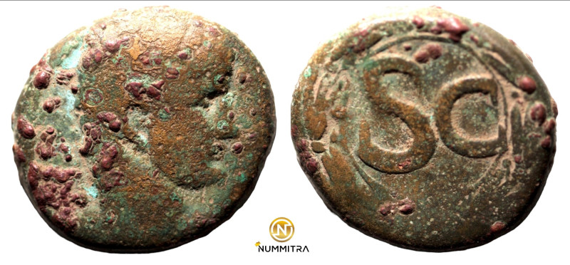 Claudius. (41-54 AD). Æ Bronze. (24mm, 16,38g) Syria. Antioch. Obv: laureate bus...