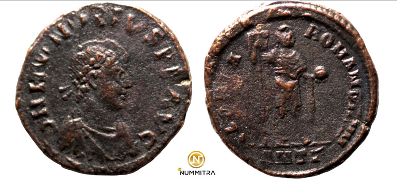 Arcadius. (383-388 AD). Follis. (22mm, 5,81g) Antioch. Obv: D N ARCADIVS P F AVG...