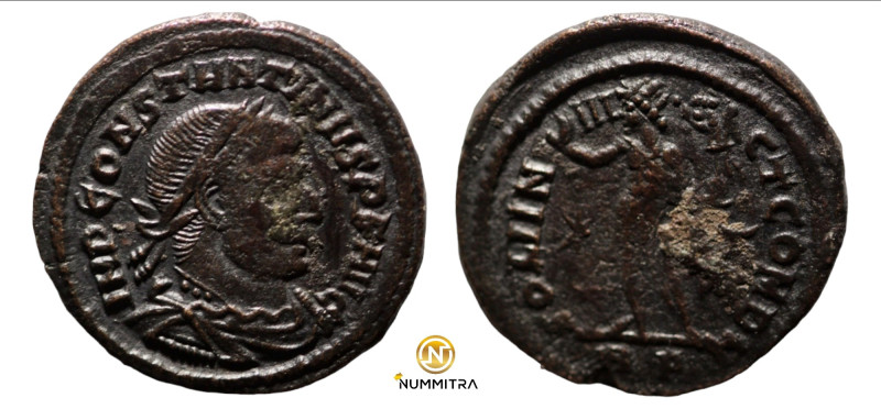 Constantinus I. (307-337 AD). Follis. (20mm, 2,89g) Antioch. Obv: CONSTANTINVS A...