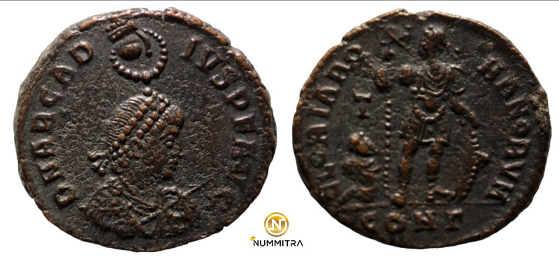 Arcadius. (383-388 AD). Follis. (21mm, 5,54g) Constantinopolis. Obv: D N ARCADIV...