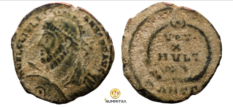 Julianus II. Apostata. (361-363 AD). Æ Follis. (19mm, 3,22g) Antioch. Obv: D N F...