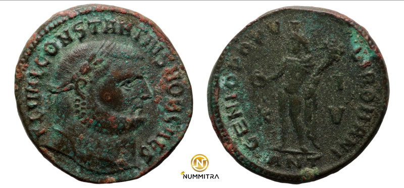 Constantinus I. Chlorus. (297-298 AD). Æ Follis. (26mm, 10,96g) Antioch. Obv: FL...