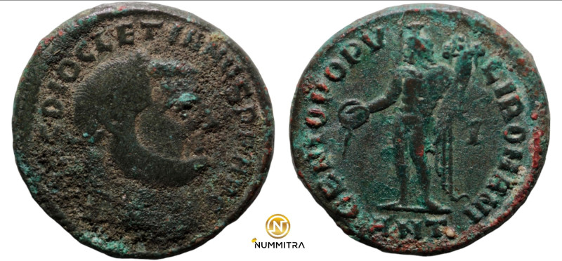 Diocletian. (299 AD). Æ Follis. (26mm, 10,89g) Antioch. Obv: IMP C DIOCLETIANVS ...