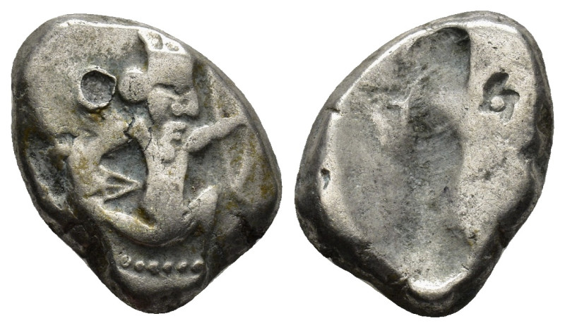 Great Kings of Persia. Darios II or Arteaxerxes III AR Siglos. (17mm, 5.48 g) Sa...