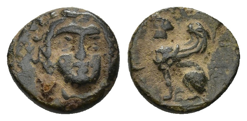 TROAS, Gergis. (Circa 4th century BC). AE (0.89 Gr 10mm.). 
Laureate head of the...