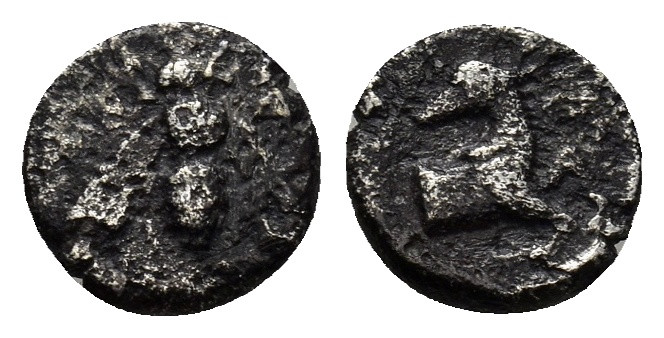 Ionia, Ephesos AR Obol Circa 390-380 BC. (0.68 Gr. 8mm.) 
Bee, E-Φ across fields...