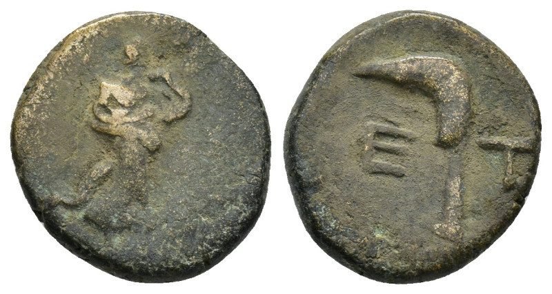 PISIDIA. Etenna. Ae (1st century BC). (3.57 Gr. 16mm.)
Nymph advancing right, he...