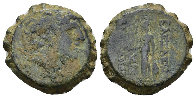 SELEUKID KINGS of SYRIA. Alexander I Balas. 152-145 BC. Serrate Æ (21mm, 8.18 g)...