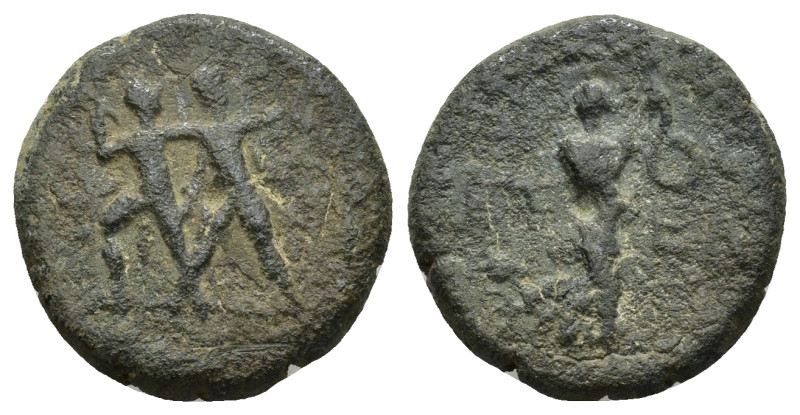 PISIDIA. Etenna. Ae (1st century BC). (4.18 Gr. 17mm.)
Two men standing side by ...