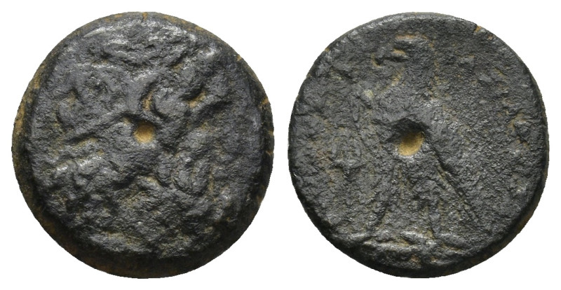 Ptolemaic Kingdom. Ptolemy II Philadelphos. 285-246 B.C. AE(2.47 Gr. 14mm.) 
 He...