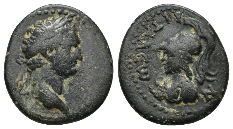 PAMPHYLIA, Attalea, Domitian (81-96) Æ (20mm, 4.75 g) Obv: laureate head of Domi...