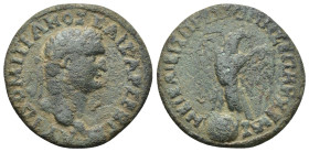 BITHYNIA. Nicaea. Domitian (81-96). Ae (26mm, 8.3 g) ΑΥΤ ΔΟΜΙΤΙΑΝΟΣ ΚΑΙΣΑΡ ΣΕΒ ΓΕΡ; laureate head of Domitian, r. / ΝΕΙΚΑΙΕΙΣ ΠΡΩΤΟΙ ΤΗΣ ΕΠΑΡΧΕΙΑΣ; ea...