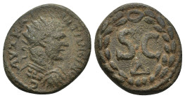 SYRIA, Seleucis and Pieria. Antioch. Caracalla, 198-217. Ae (21mm, 6.1 g). AVT KAI ANTΩNЄINO Radiate head left. Rev: Large S • C; Є above, Δ below; al...
