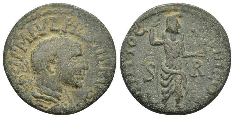 PISIDIA, Antiochia. Philip I. AD 244-249. Æ (24mm, 8.25 g). Radiate, draped, and...