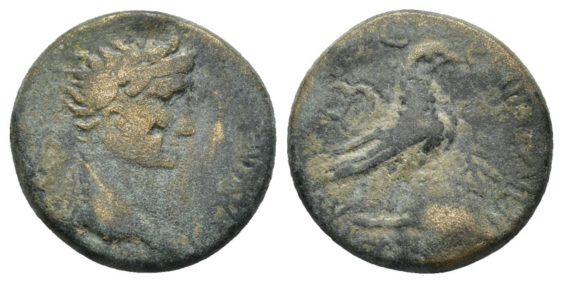 PHRYGIA. Amorium. Claudius, 41-54. AE (3.75 Gr. 17mm.)
 Laureate head of Claudiu...