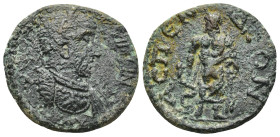PAMPHYLIA. Aspendus. Trebonianus Gallus, 251-253. AE (6.8 Gr. 24mm.) 
Laureate, draped and cuirassed bust of Trebonianus Gallus to right, seen from be...