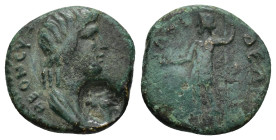 LYDIA. Apollonis. Pseudo-autonomous. Time of the Antonines (138-192). Ae. (17mm, 2.92 g) Obv: ΘΕΟΝ CYNKΛHTON. Draped bust of the Senate right. c/m: be...