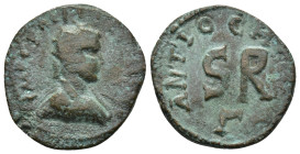 PISIDIA, Antiochia. Gallienus. AD 253-268. Æ (23mm, 5.65 g). Radiate, draped and cuirassed bust right / Large S R; Γ below.