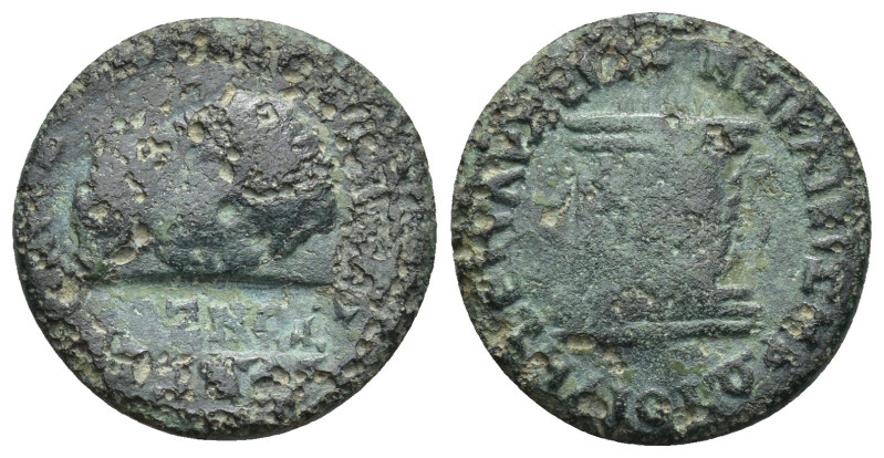 BITHYNIA. Nicaea. Domitian (81-96). Ae. Obv: Radiate head right. Rev: ΝΕΙΚΑΙΕΙΣ ...