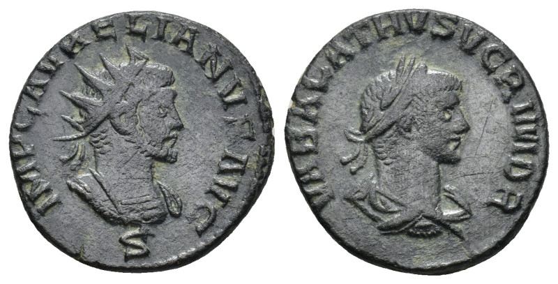 AURELIAN and VABALATHUS. 271-272 AD. Antoninianus (3.12 Gr. 19mm.). Antioch Radi...