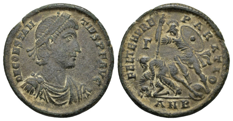 Constantius II Æ Centenionalis. (22mm, 4.47 g) Antioch, AD 351-355. D N CONSTANT...