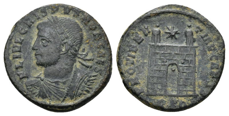 Crispus (Caesar, 316-326). AE Follis (3 Gr. 18mm.). Rome
Laureate, draped and cu...