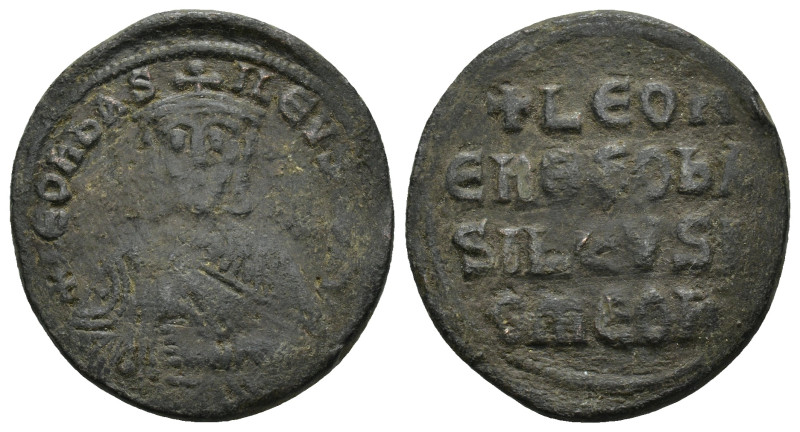 Leo VI 'the Wise' Æ Nummus. Constantinople, AD 886-912. (25mm, 7.43 g ) +LEOҺ bA...