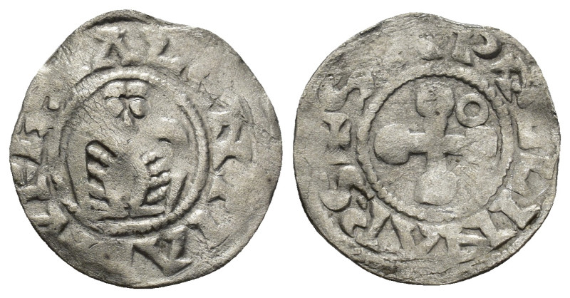 FRANCE, Valence. Anonymous Bishops, 1157-1276 AD. AR Denier. Double-headed eagle...